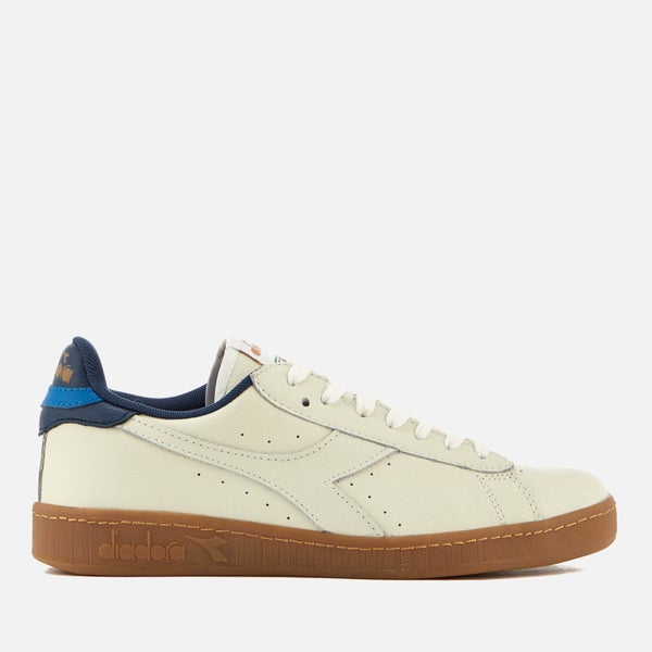 Diadora Men's Game L Low Leather Cupsole Trainers - White/Saltire Navy