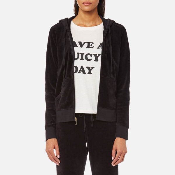 Juicy Couture Women's Track Velour Robertson Jacket - Pitch Black
