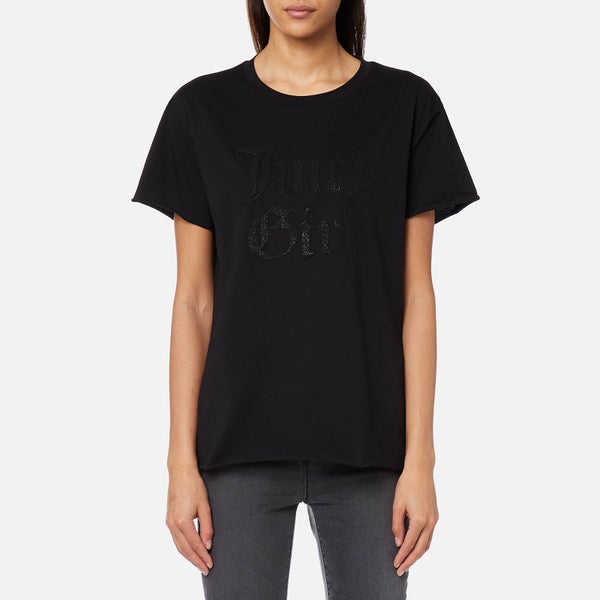 Juicy Couture Women's Juicy By Juicy Girl Embellished T-Shirt - Pitch Black
