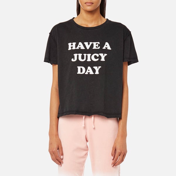 Juicy Couture Women's Juicy By Juicy Have A Juicy Day T-Shirt - Pitch Black
