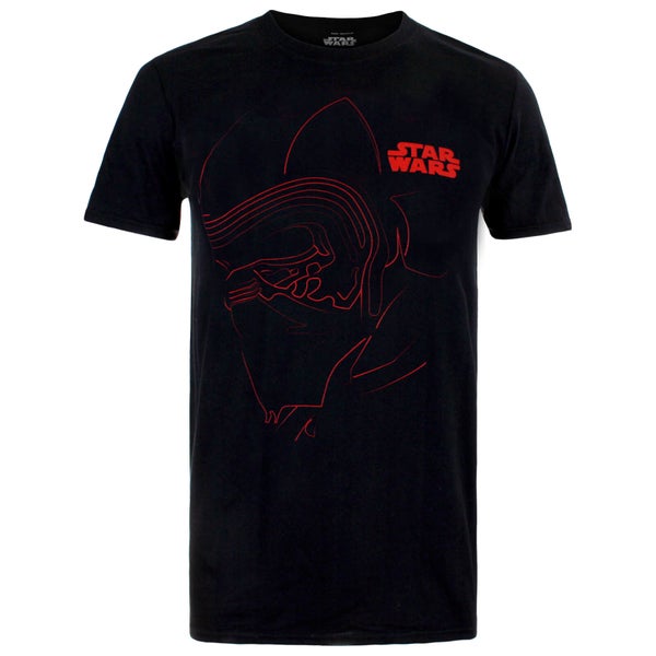Star Wars Men's The Last Jedi Kylo Outline T-Shirt - Black