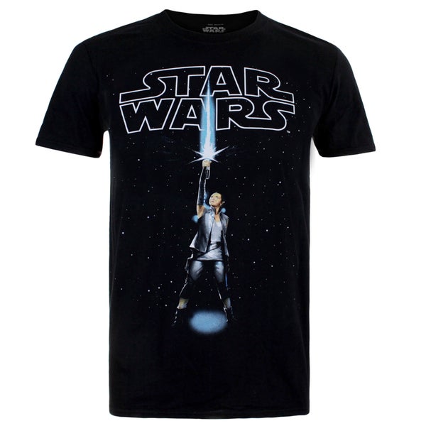 Star Wars Men's The Last Jedi Rey Logo T-Shirt - Black