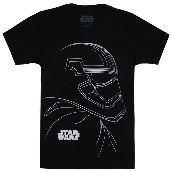 T-Shirt Enfant Star Wars Trooper Outline Les Derniers Jedi - Noir