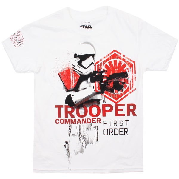 Star Wars Boys' The Last Jedi Trooper Commander T-Shirt - White