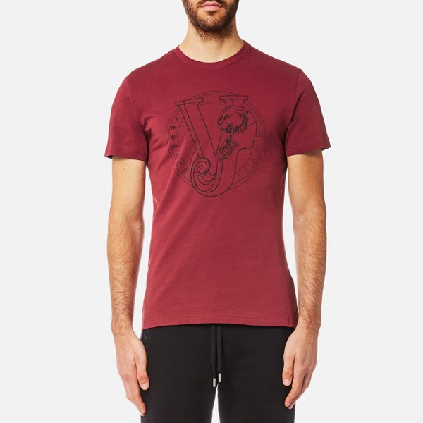 Versace Jeans Men's Circle Logo T-Shirt - Rhododendron