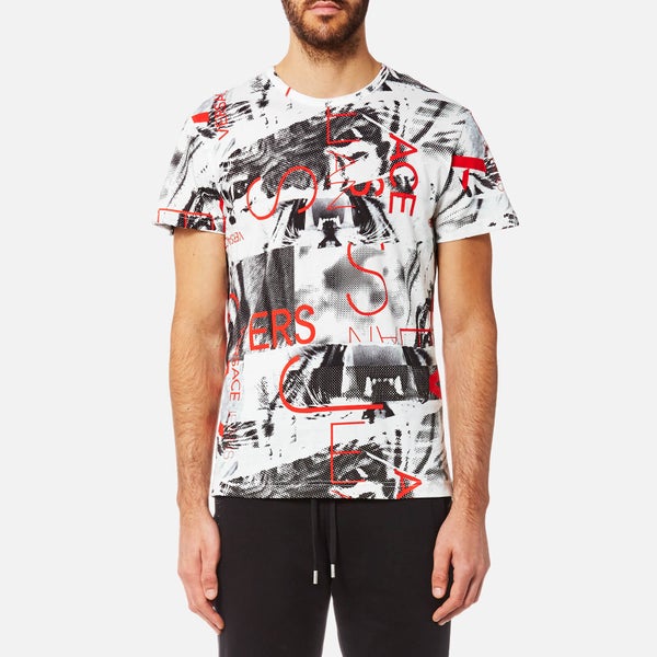 Versace Jeans Men's All Over Print T-Shirt - Bianco