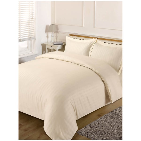 Brentfords Satin Stripe Duvet Set - Cream