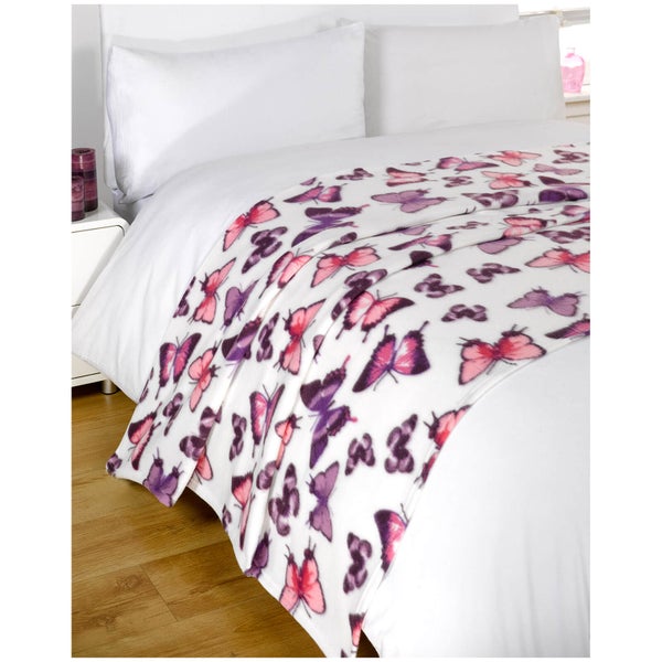 Dreamscene Butterfly Soft Fleece Throw (120 x 150cm)