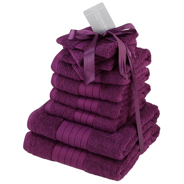 Highams 100% Cotton 10 Piece Towel Bale (500GSM) - Purple