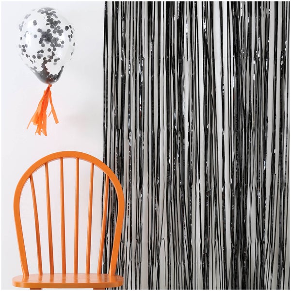 Ginger Ray Black Fringe Curtain Decorations - Pumpkin Party