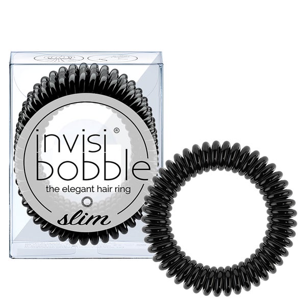 Élastique fin pour cheveux invisibobble Slim - True Black (noir véritable)