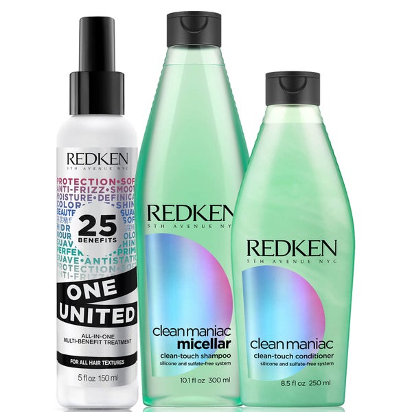 Redken Clean Maniac Shampoo and Conditioner Duo (Includes All-in-One Multi Benefit Treatment)