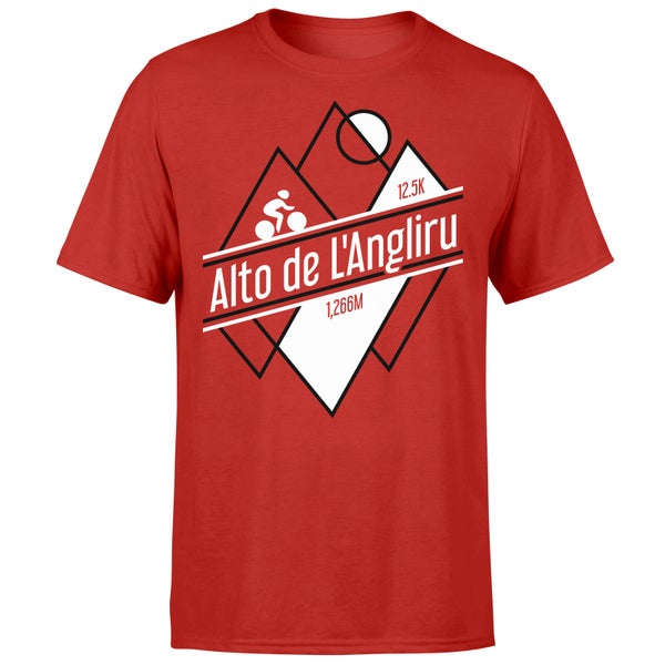 Camiseta "Alto De L'Angliru" - Hombre - Rojo