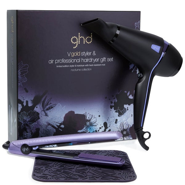 ghd Nocturne Collection Air Professional Hair Dryer and V Gold Styler Gift Set (Worth £238.00)