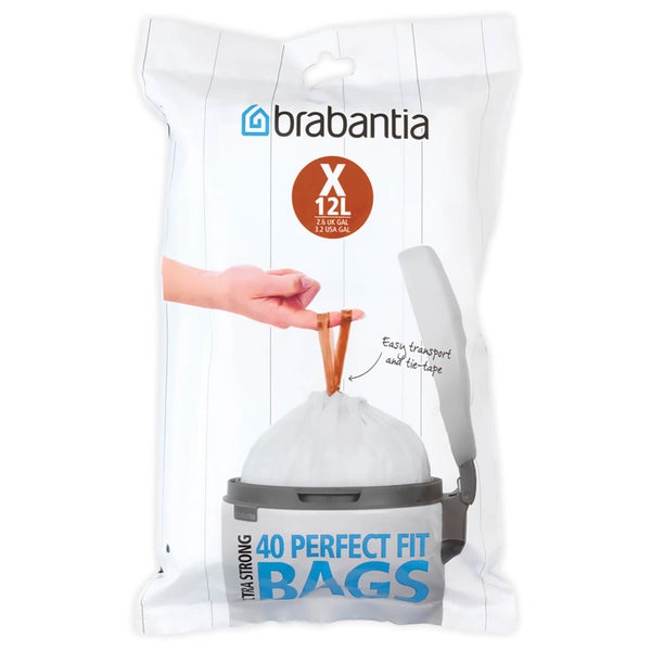 Brabantia PerfectFit Dispenser Pack X - 12 Litre (Pack of 40)