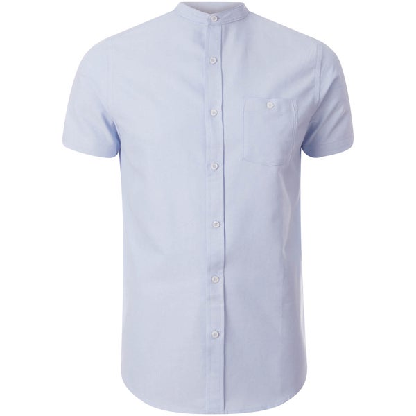 Brave Soul Men's Tribune Short Sleeve Shirt - Light Blue