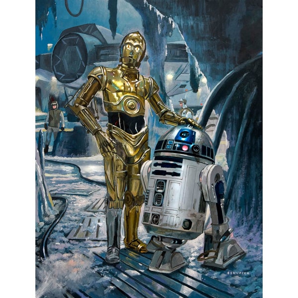 Star Wars: The Empire Strikes Back - Waiting at the South Entrance Print by Acme Archive’s Artist Bryan Snuffer - 13 x 19 Inches