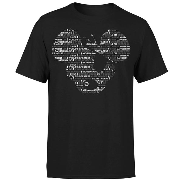Danger Mouse Word Face T-Shirt - Black