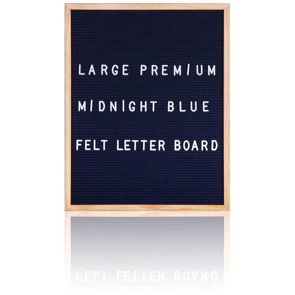 Large Premium Felt Letter Board - Midnight Blue