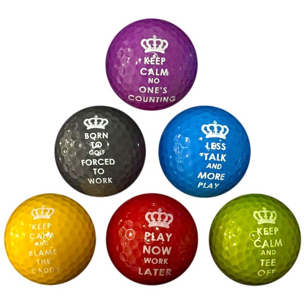 PGA Tour Novelty Golf Balls (6 Pack)