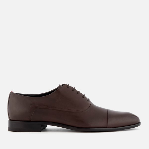 HUGO Men's Appeal Smooth Leather Toe Cap Oxford Shoes - Dark Brown