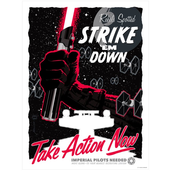 Affiche de Collection par Brian Miller - Star Wars - Take Action Now (457mm x 610mm)