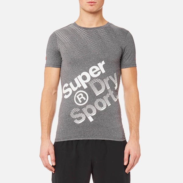 Superdry Men's Gym Base Sprint Runner T-Shirt - Grey Grit
