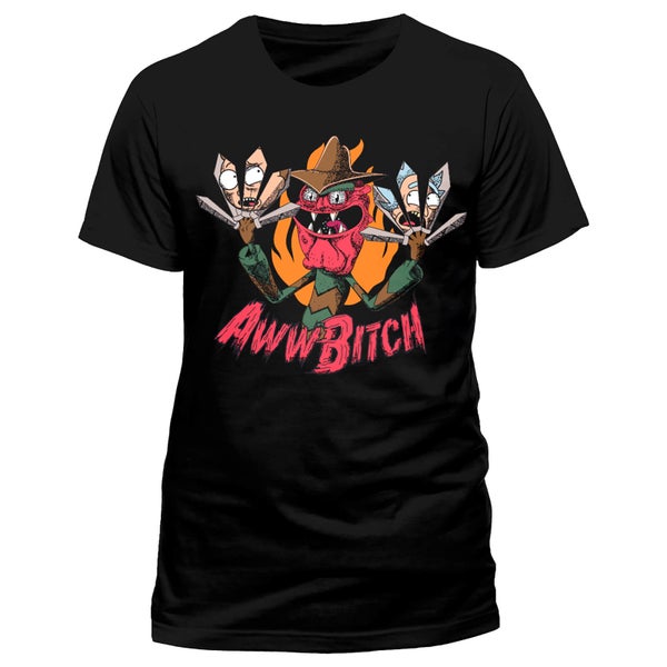 Rick and Morty Aww Bitch Heren T-Shirt - Zwart