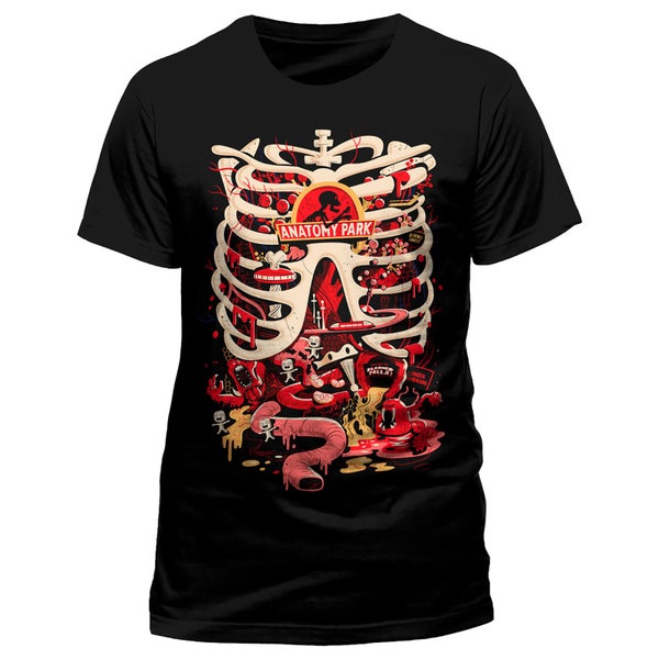 Rick and Morty Men's Anatomy Park T-Shirt - Black