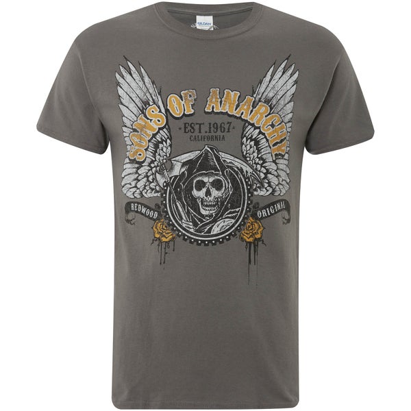 T-Shirt Homme Logo Ailé Sons of Anarchy - Gris