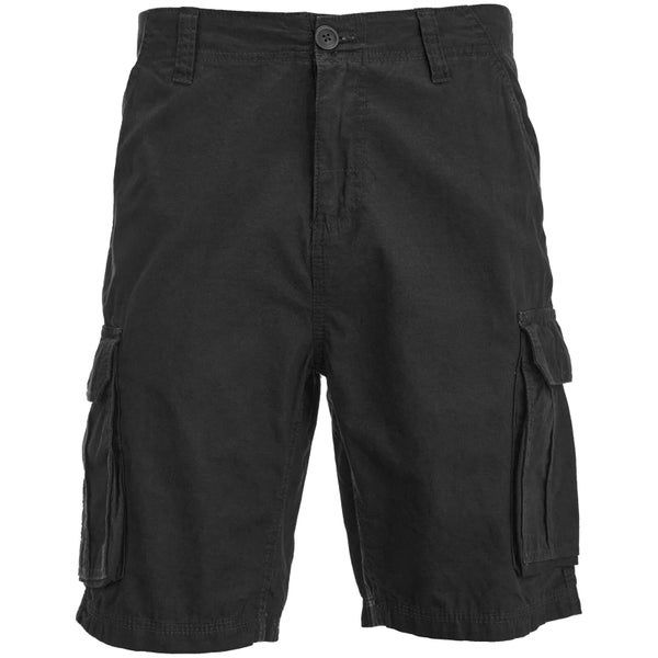 Brave Soul Men's Riverwood Cargo Shorts - Black
