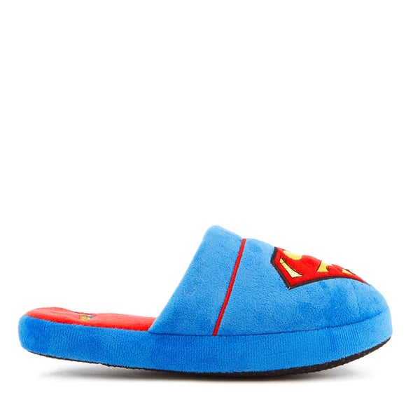DC Comics Men's Superman Slippers - Blue