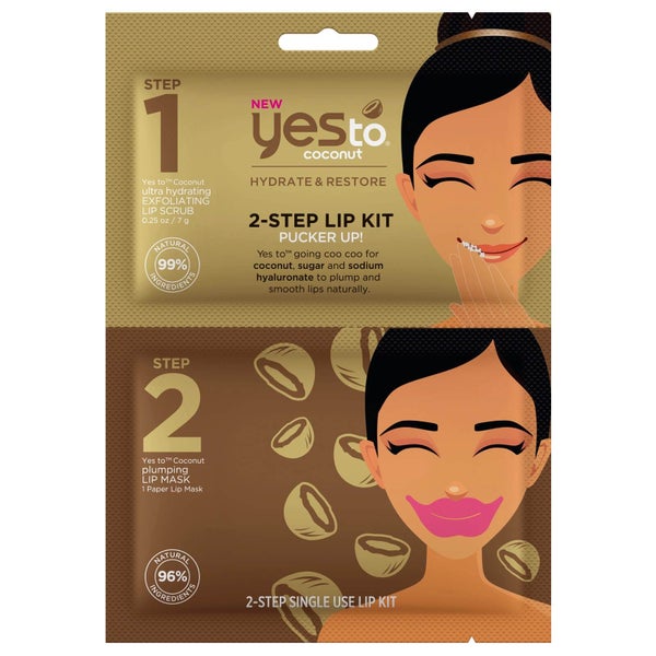 Набор средств для губ с кокосовым маслом yes to Coconut 2-Step Lip Kit