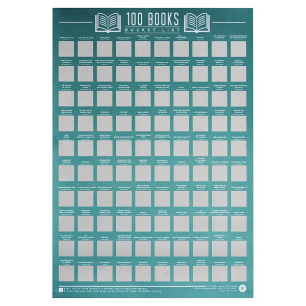 100 Books Bucket List Poster
