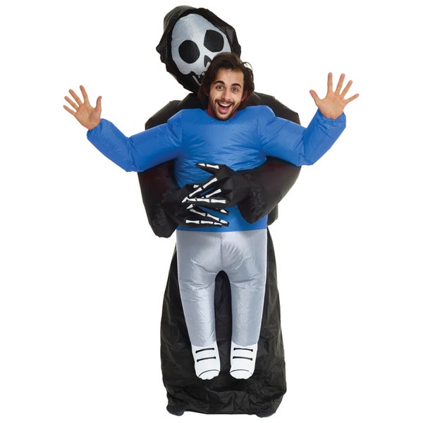 Inflatable Adults' Pick Me Up Grim Reaper Costume - Multi