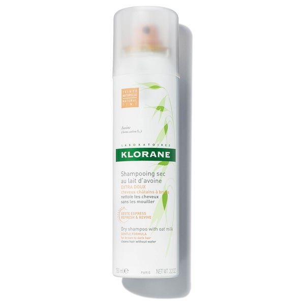 Shampoo Seco em Spray de Leite de Aveia da KLORANE para Cabelo Castanho a Escuro 150 ml