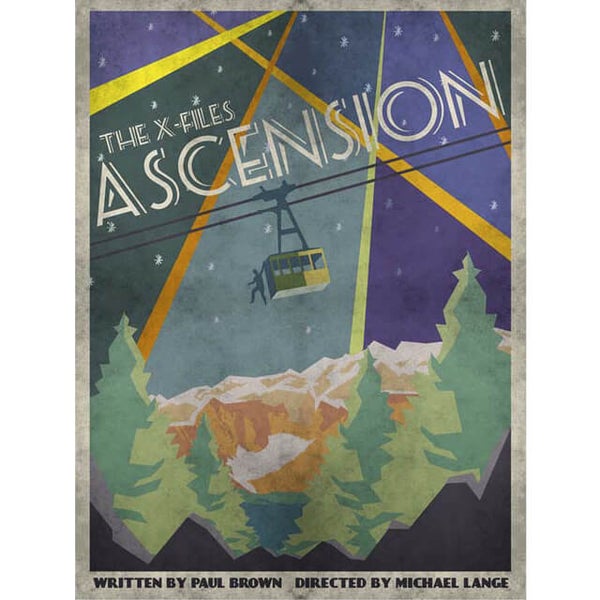 Affiche X-Files "Ascension" - Impression Fine Art par Acme Archives & J.J. Lendl (33 cm x 48 cm) (Limitée à 100 exemplaires)
