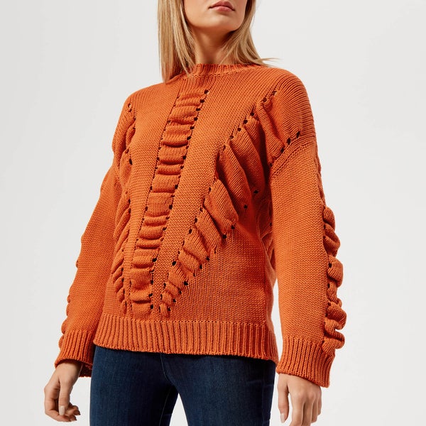 BOSS Orange Women's Ikara Knit Jumper - Medium Orange