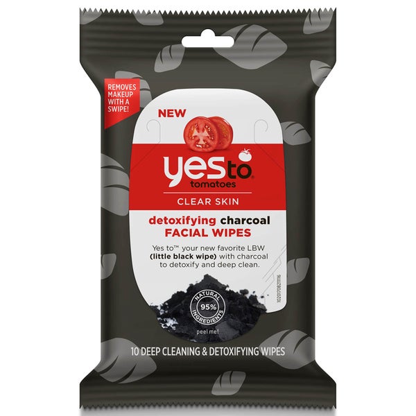 yes to Tomatoes Detoxifying Charcoal Wipes (pakke med ti)