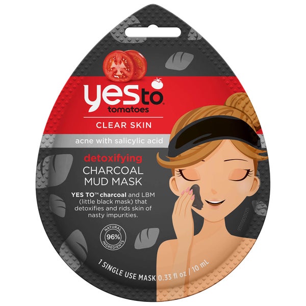 Грязевая детокс-маска с активированным углем yes to Tomatoes Detoxifying Charcoal Mud Mask 10 мл