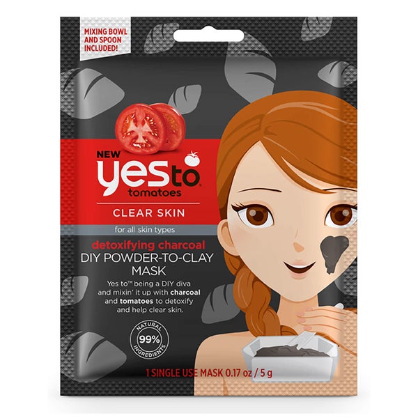 Глиняная маска с активированным углем и экстрактом томата yes to Tomatoes Detoxifying Charcoal DIY Powder-to-Clay Mask 5 г