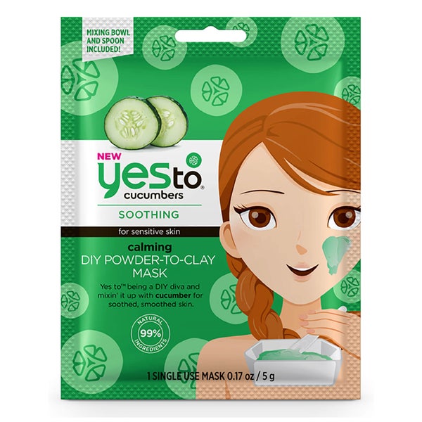 yes to Cucumbers Calming DIY Powder-to-Clay Mask -savinaamio 5g
