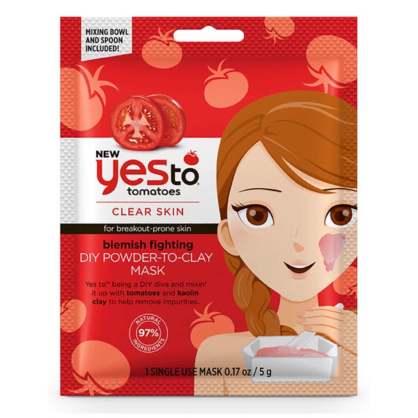 yes to Tomatoes Blemish-Fighting DIY Powder-to-Clay Mask -savinaamio 5g