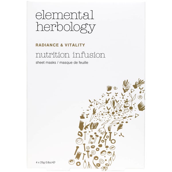 Тканевые маски для интенсивного увлажнения кожи лица Elemental Herbology Nutrition Infusion Sheet Masks - 4 x 25 г
