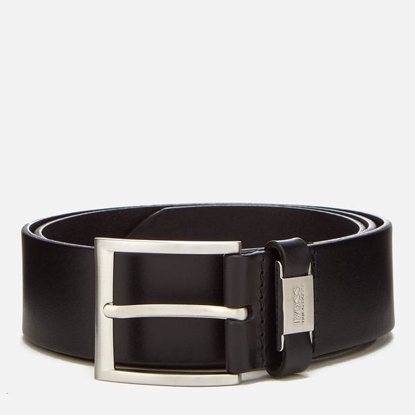 BOSS Men's Vegetable Tanned Leather Belt - Black