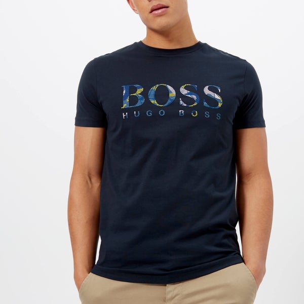 BOSS Orange Men's Tauno 7 Printed T-Shirt - Navy