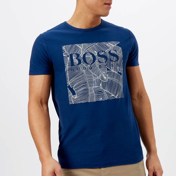 BOSS Orange Men's Tarit Printed T-Shirt - Blue