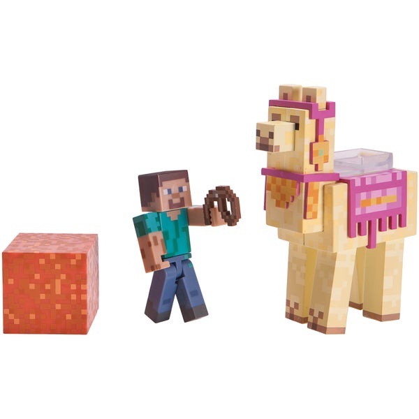 Minecraft Steve with Llama Action Figures