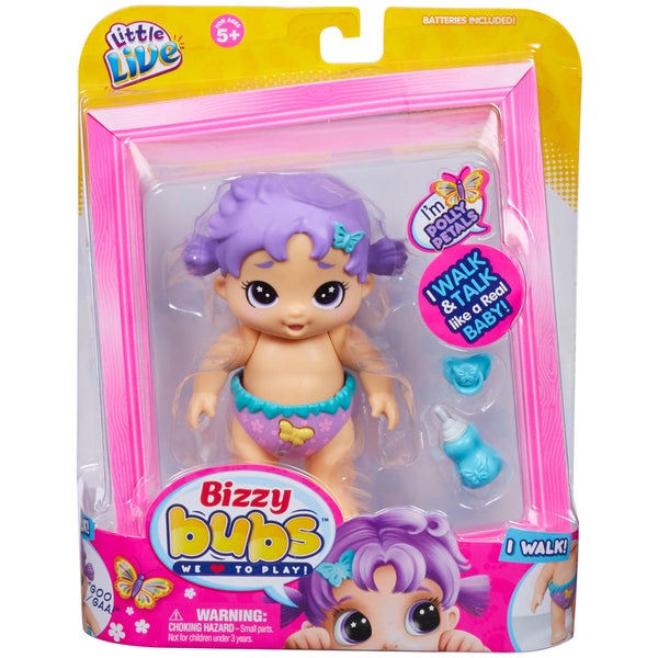 Little Live Bizzy Bubs Walking Baby Polly Petals - Series 1
