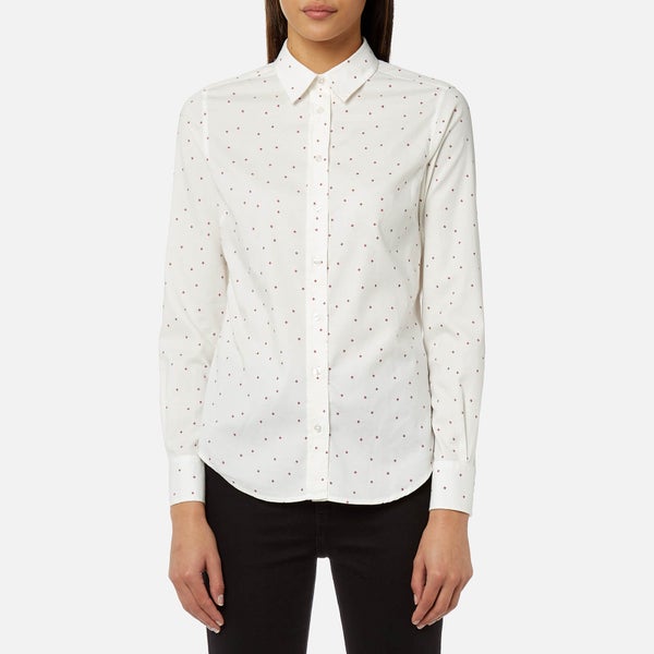 GANT Women's Sprinkled Star Oxford Shirt - White